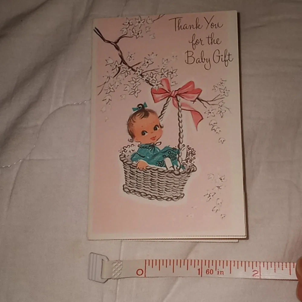 Lot of 3 Vintage American Greetings Baby Shower Thank You Cards